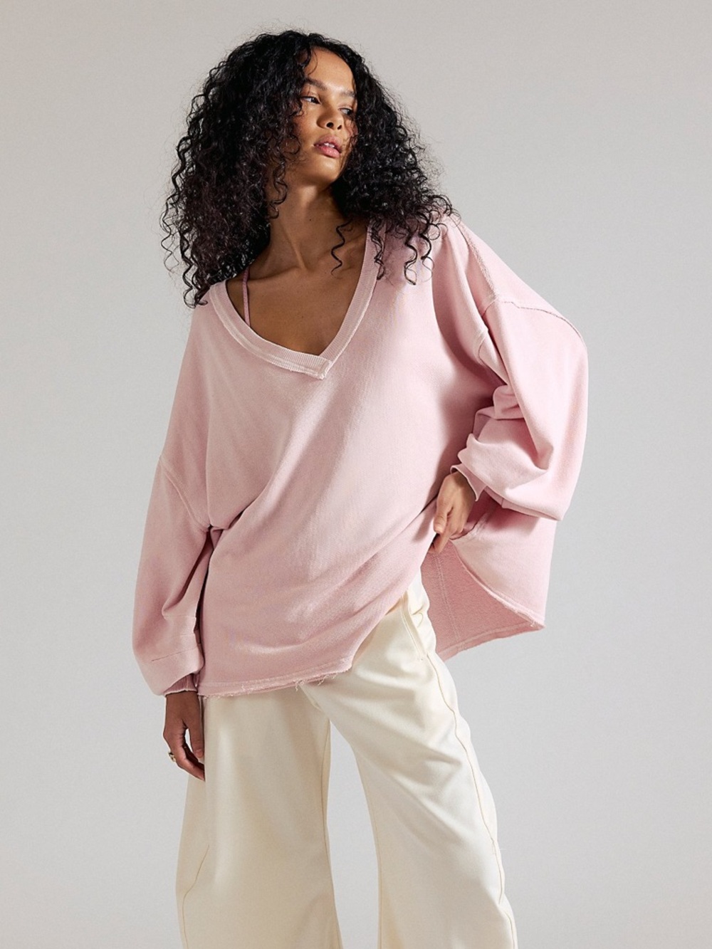 We The Free Venice V Neck Sweatshirt Size XS